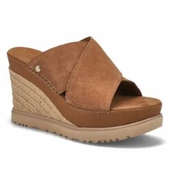 UGG Women's Abbot Slide Wedge Sandal - Chestn