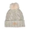 UGG Women's Knit Cable Faux Fur Pom Beanie -Englins Fine Footwear Store 20060 LGRY XXX 1