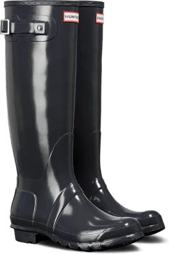Hunter Women's Original Tall Gloss Rain Boot -Englins Fine Footwear Store hunter womens original tall gloss rain boot dark slate wft1000rgl dsl 19175.1536967724
