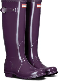Hunter Women's Original Tall Gloss Rain Boot -Englins Fine Footwear Store hunter womens original tall gloss rain boot purple urchin wft1000rgl prc 01615.1536967724